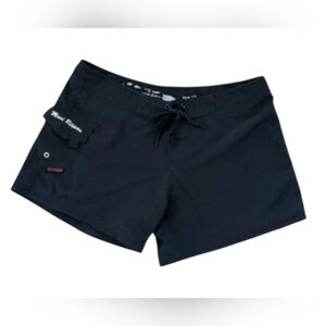Maui Rippers Black  Board Shorts  Black Cargo Beach Surf Hawaii Womens Size 8